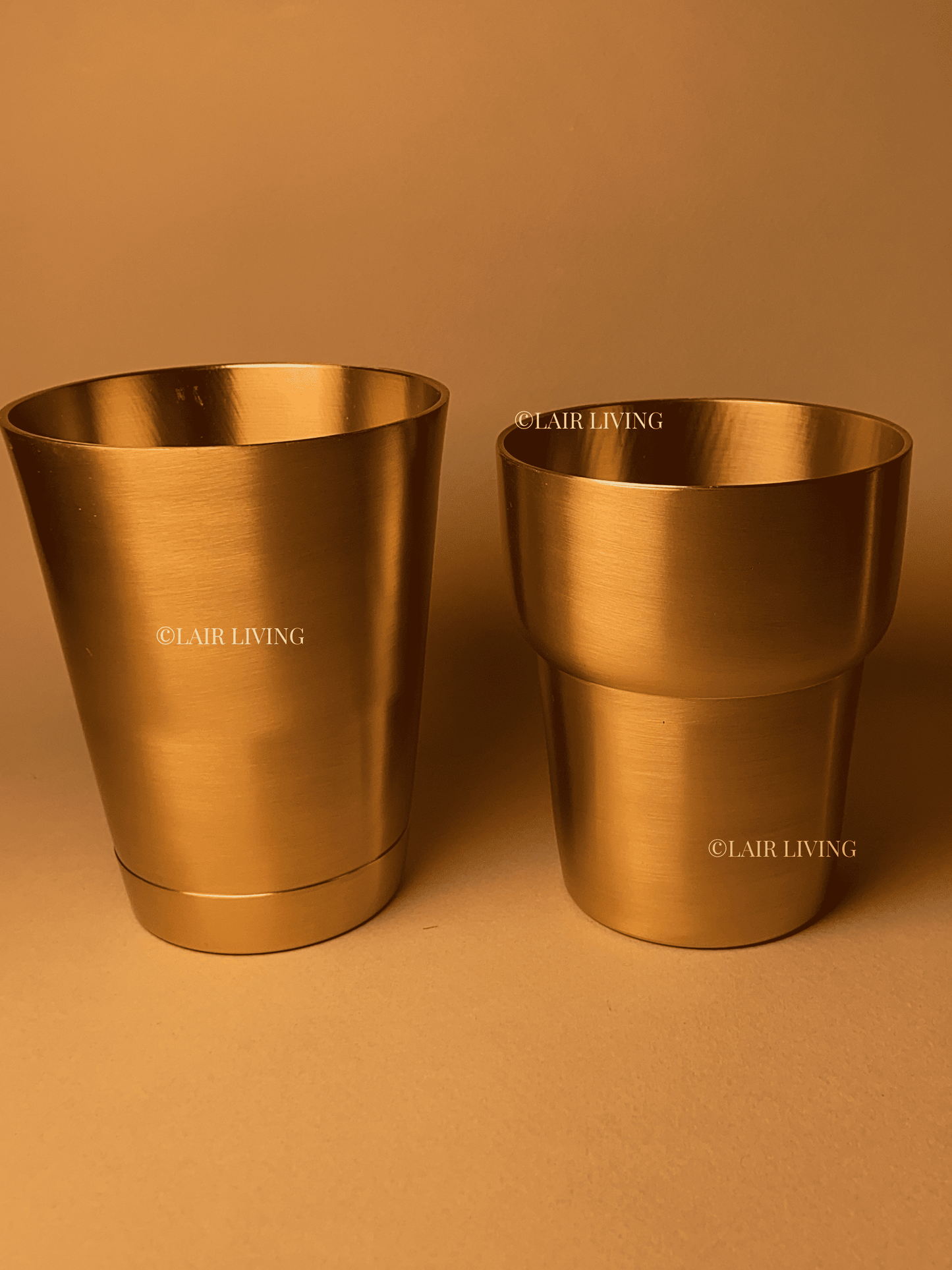 Handcrafted Brass Cocktail Shaker – Matte Barware for Classic & Modern Cocktails - Lair living
