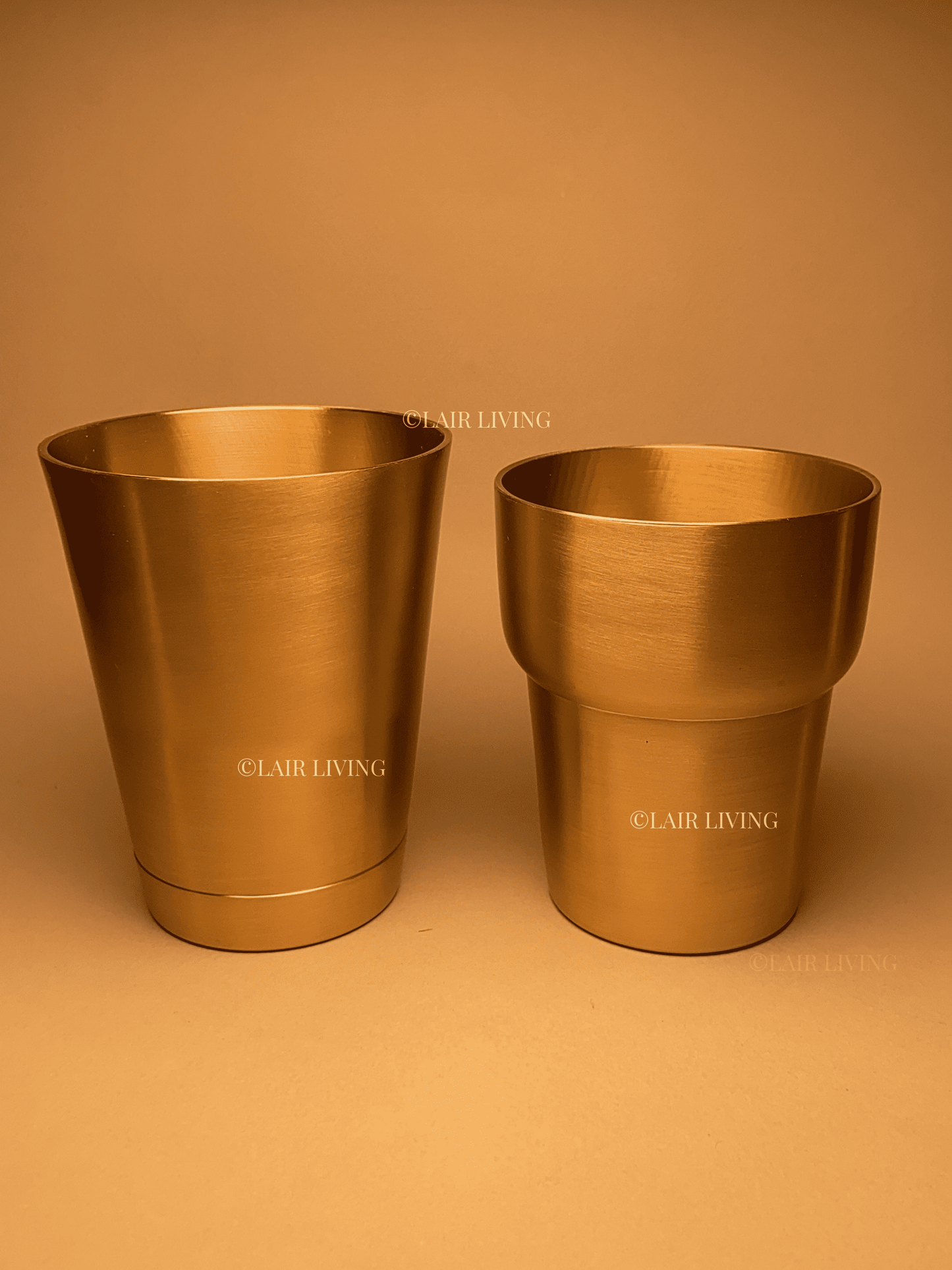 Handcrafted Brass Cocktail Shaker – Matte Barware for Classic & Modern Cocktails - Lair living
