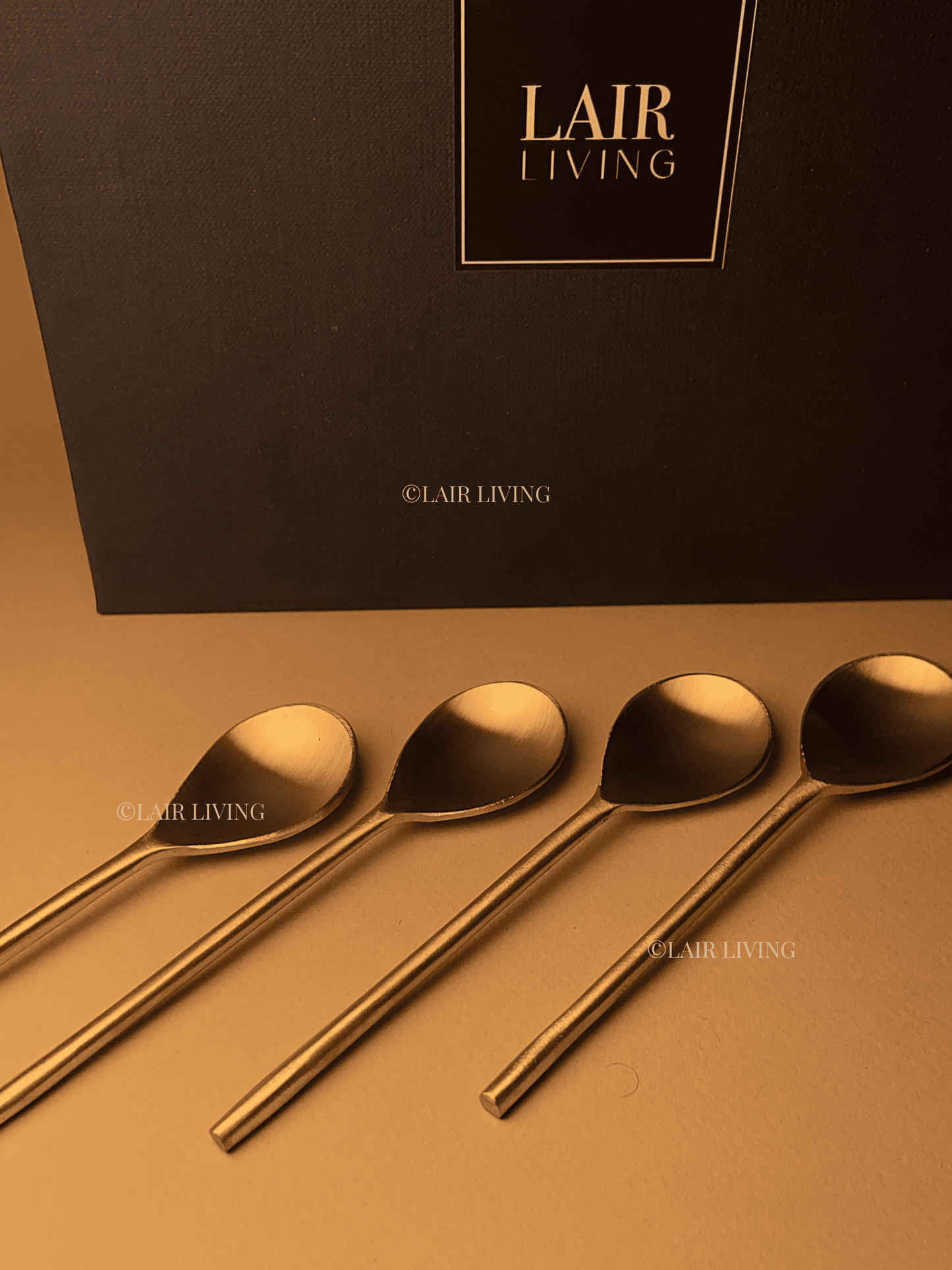 Luna Handcrafted Brass Dessert Spoons – A Luxe Dining Essential - Lair living