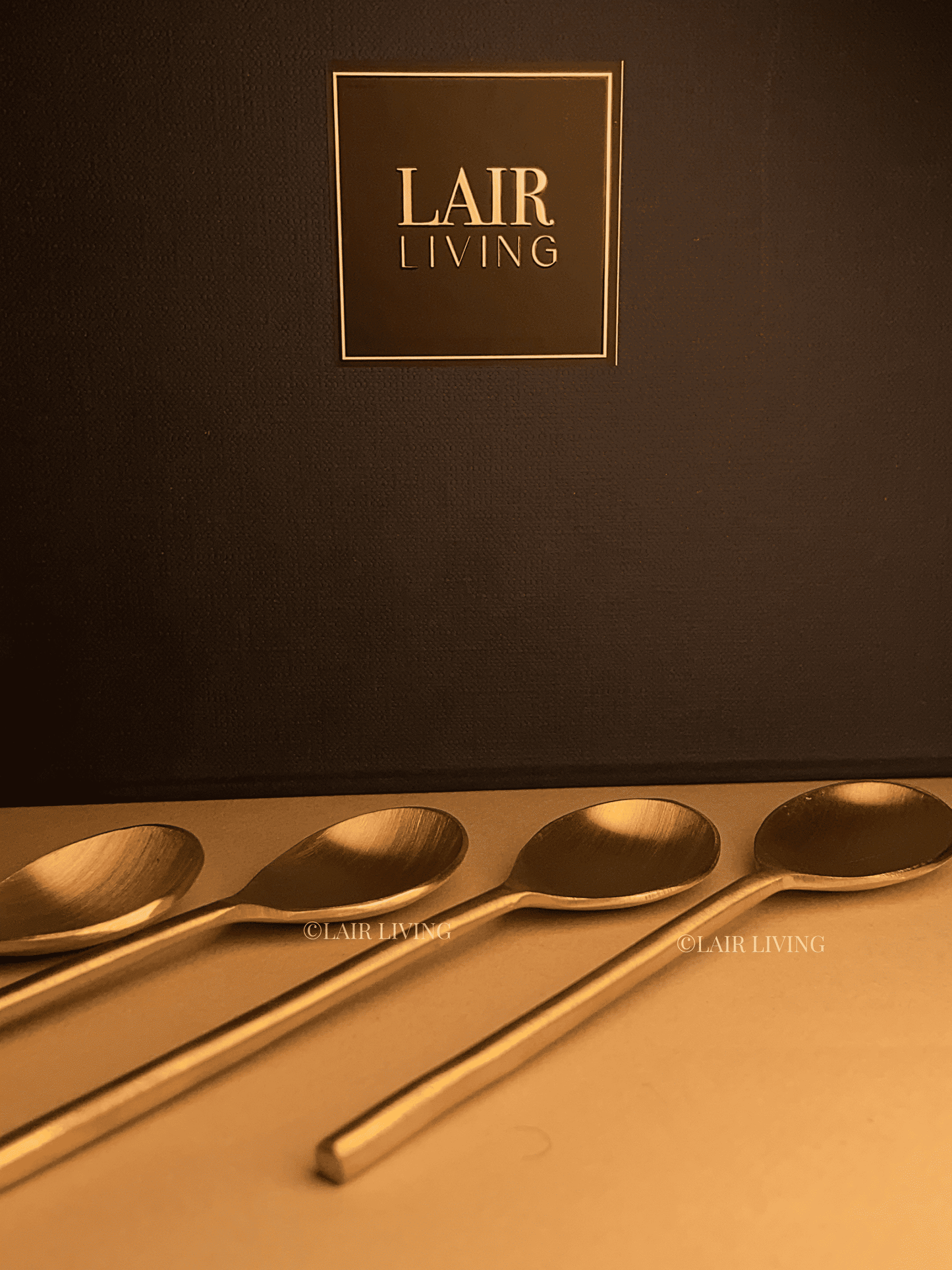 Luna Handcrafted Brass Dessert Spoons – A Luxe Dining Essential - Lair living