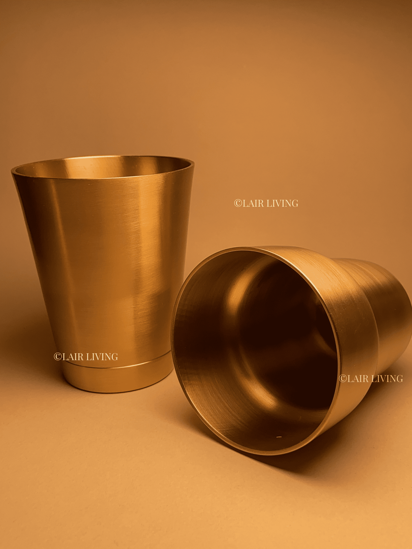 Handcrafted Brass Cocktail Shaker – Matte Barware for Classic & Modern Cocktails - Lair living