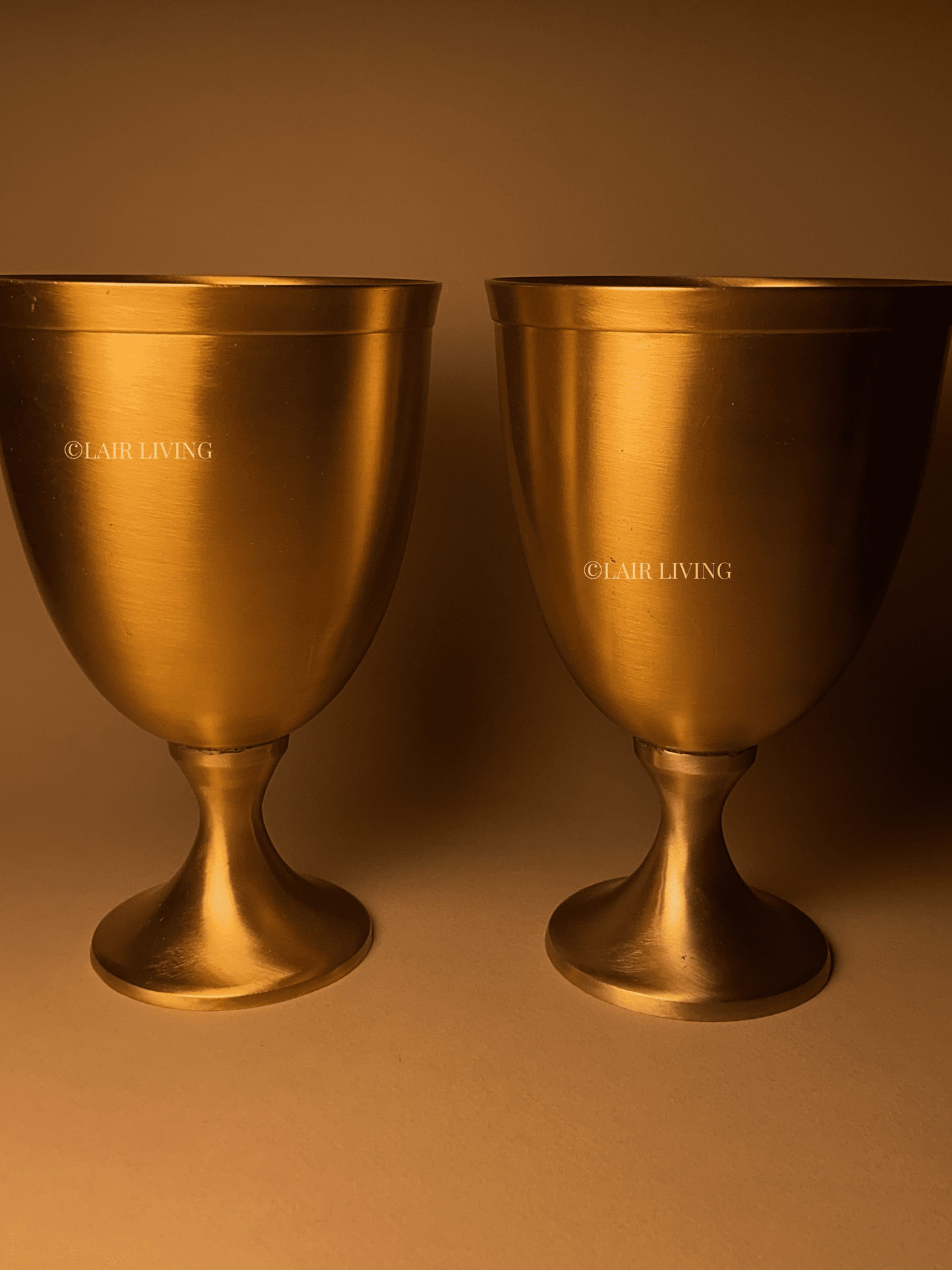 Luxury Brass Goblet – Handcrafted Matte, Wine & Cocktail Glass for Elegant Dining - Lair living