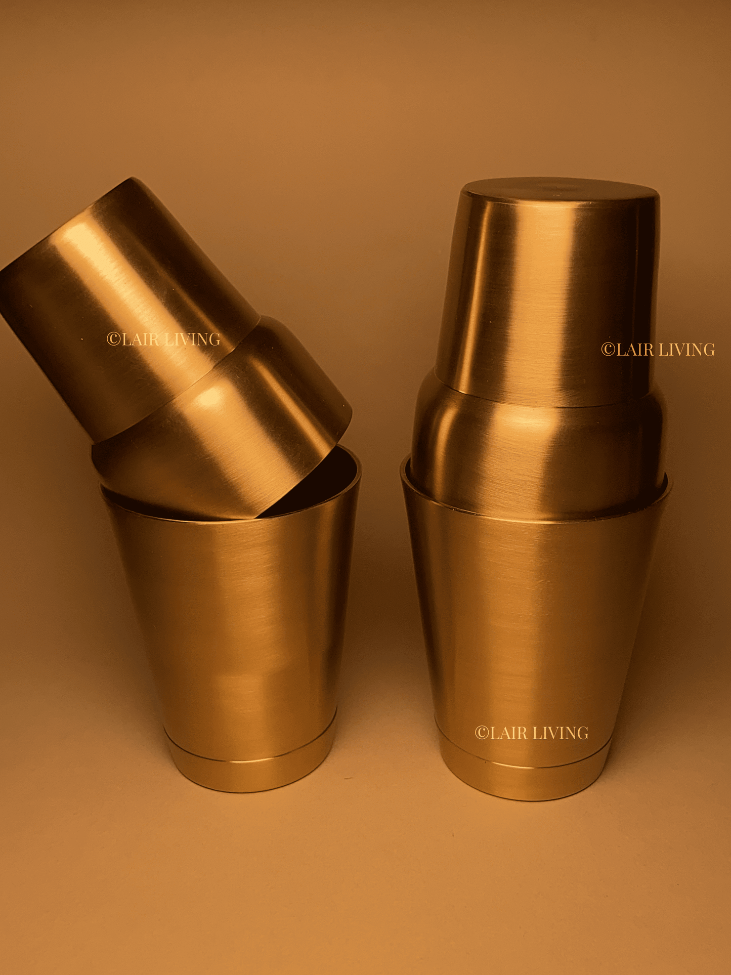 Handcrafted Brass Cocktail Shaker – Matte Barware for Classic & Modern Cocktails - Lair living