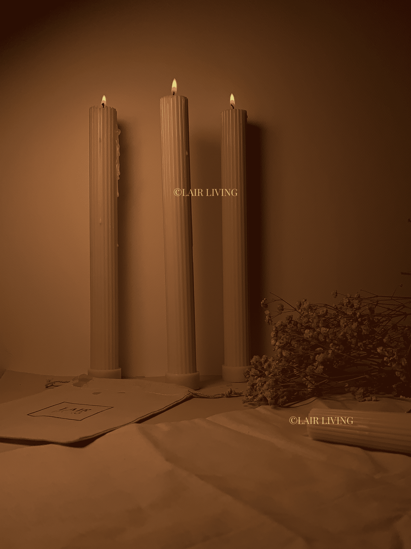 Fluted Pillar Soy Wax Candle