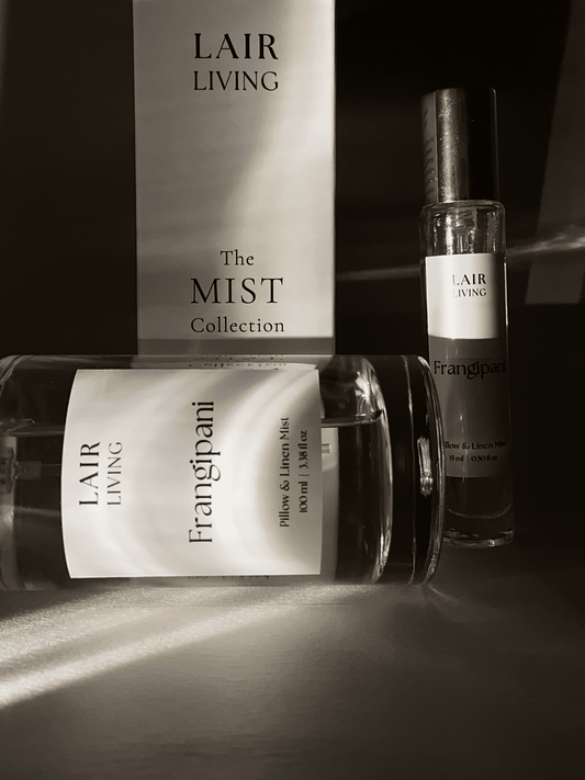 Frangipani Pillow & Linen Mist Spray | Calming Floral Linen Spray – The Mist by Lair Living - Lair living