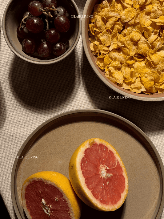 Handmade ceramic stoneware serving bowls and dinnerware set