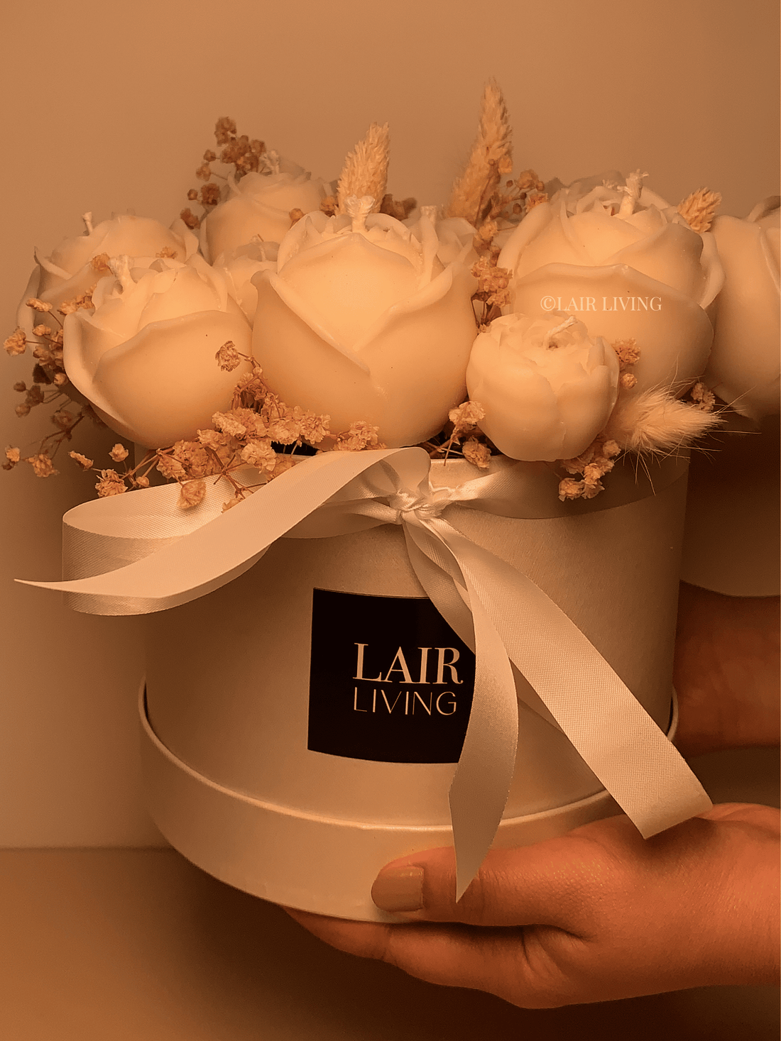 Bridesmaid gift ideas India - rose candle bouquet luxury gift for bridal party