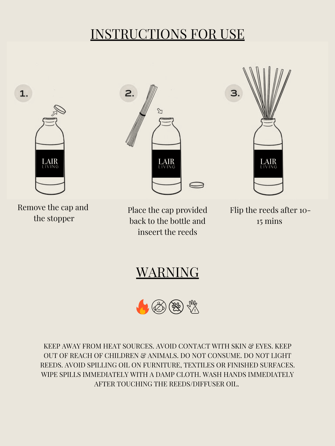 Reed diffuser reeds and refill guide - how to make a reed diffuser last longer, Lair Living India