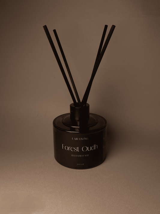 Best long lasting home fragrance India - Forest Oudh luxury reed diffuser by Lair Living