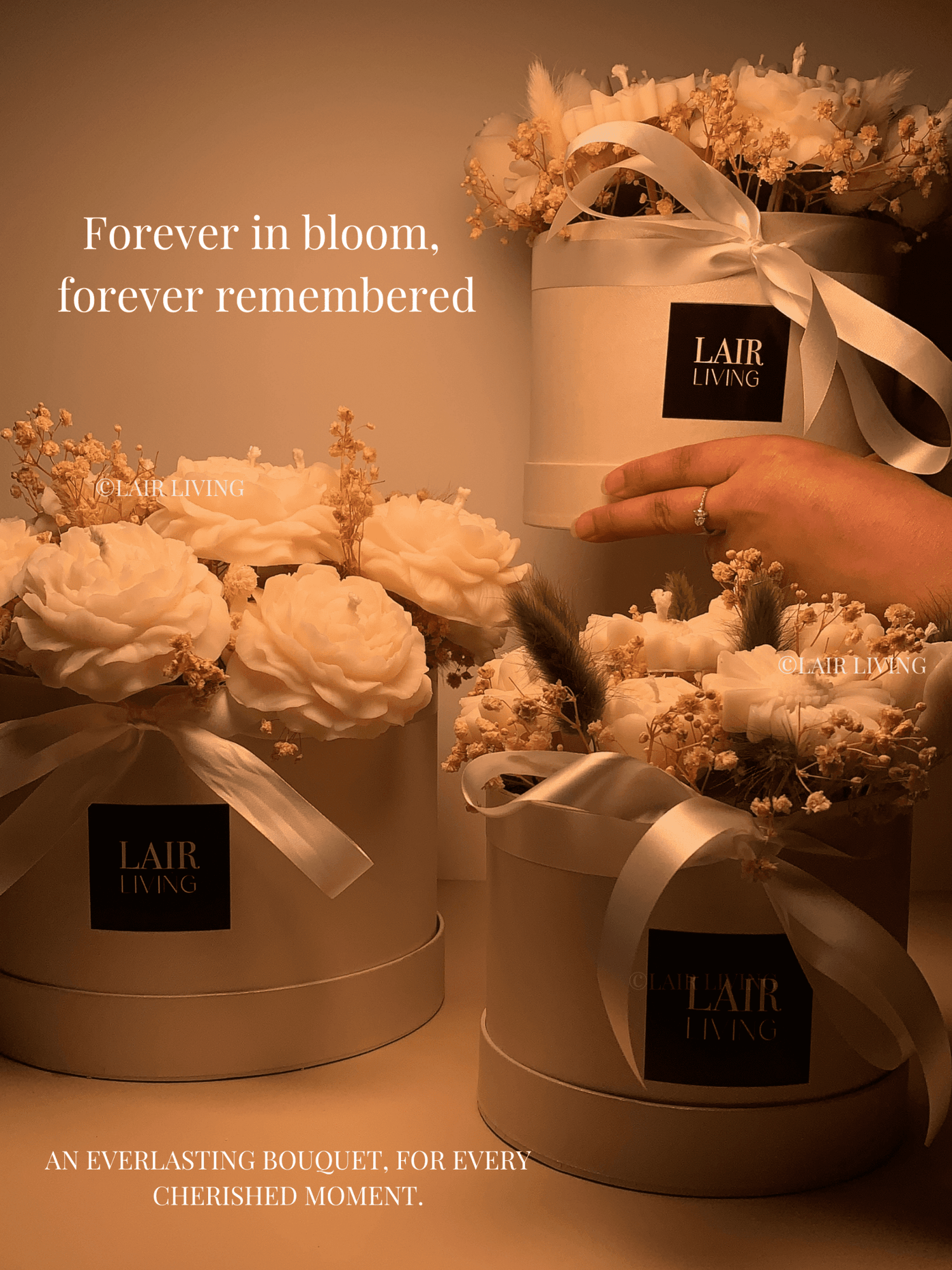 CANDLE FLOWER BOUQUET - Lair living