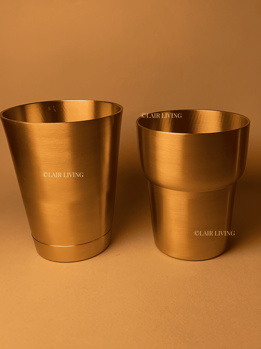 Handcrafted Brass Cocktail Shaker – Matte Barware for Classic & Modern Cocktails - Lair living