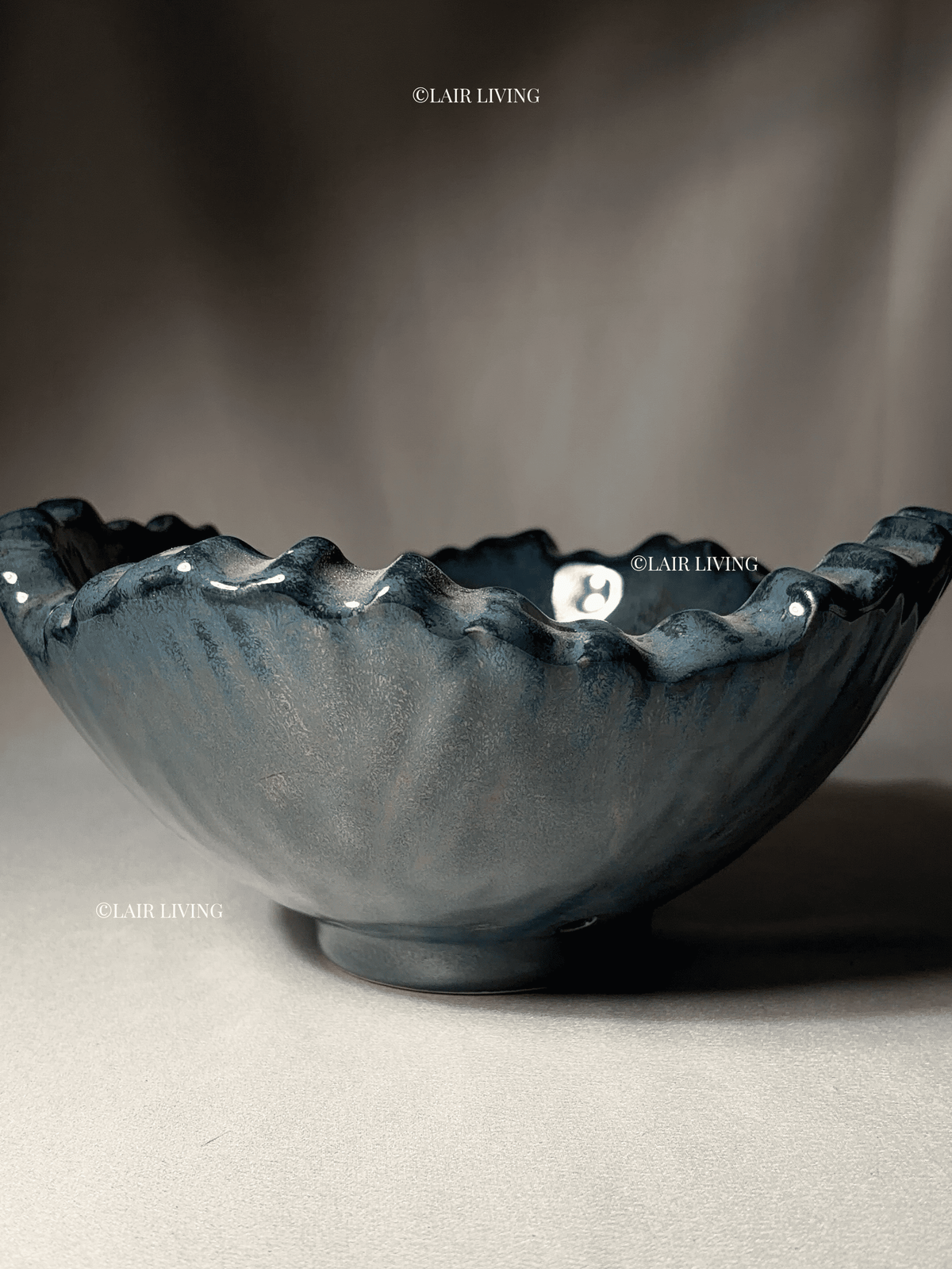 Indigo Serving Bowl (8") | Handmade Ceramic — Stoneware Ceramic Collection by Lair Living
