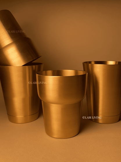 Handcrafted Brass Cocktail Shaker – Matte Barware for Classic & Modern Cocktails - Lair living