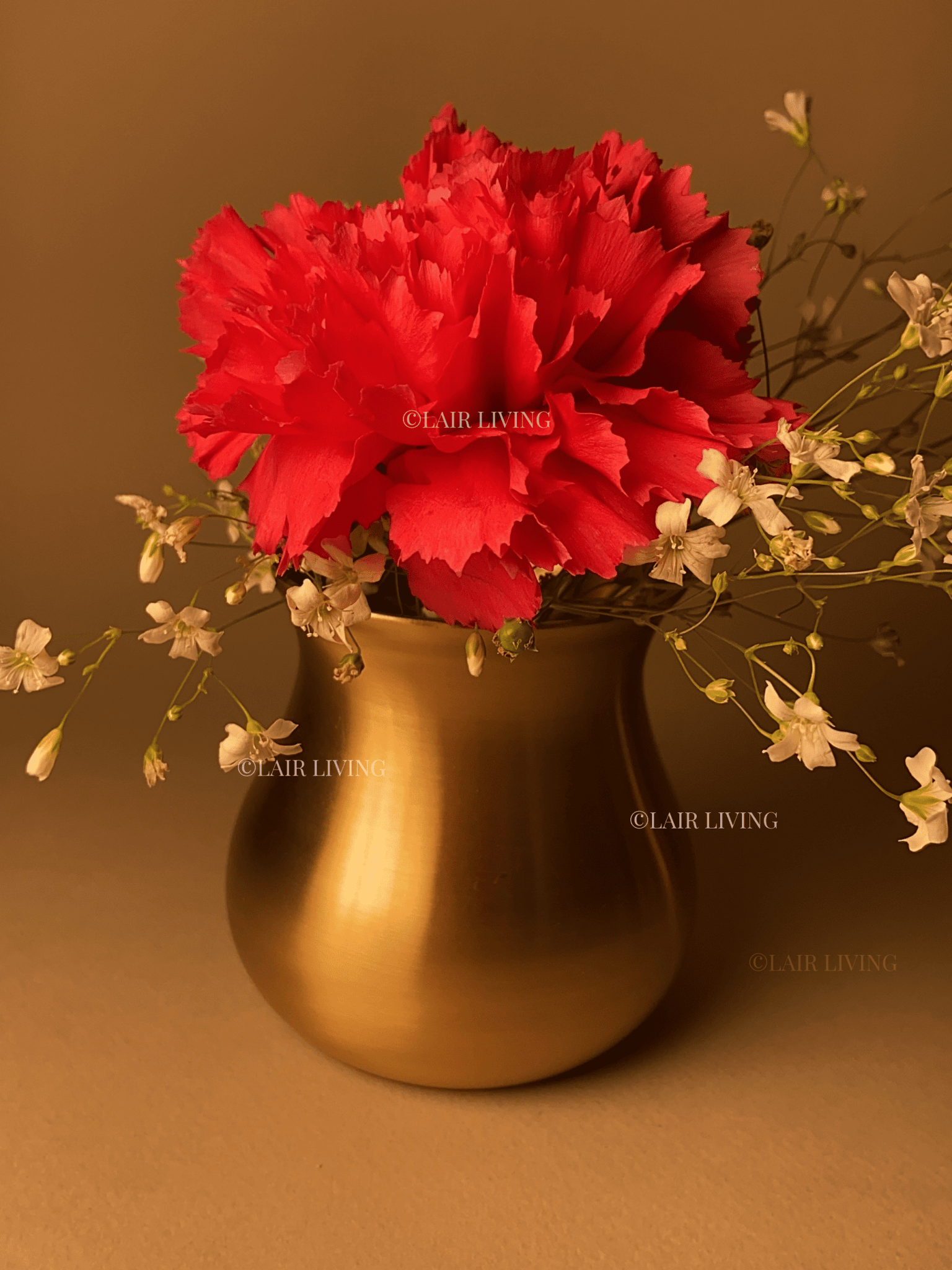 Timeless Brass Mini Vase – Handcrafted Matte Gold Small Vase for Home & Table Decor - Lair living
