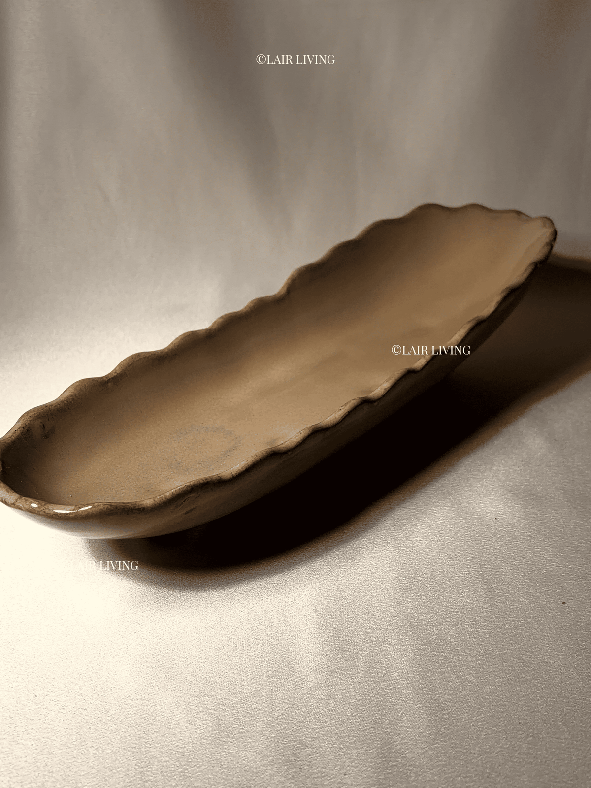 Dune Serving Boat | Handmade Ceramic — Stoneware Ceramic Collection by Lair Living