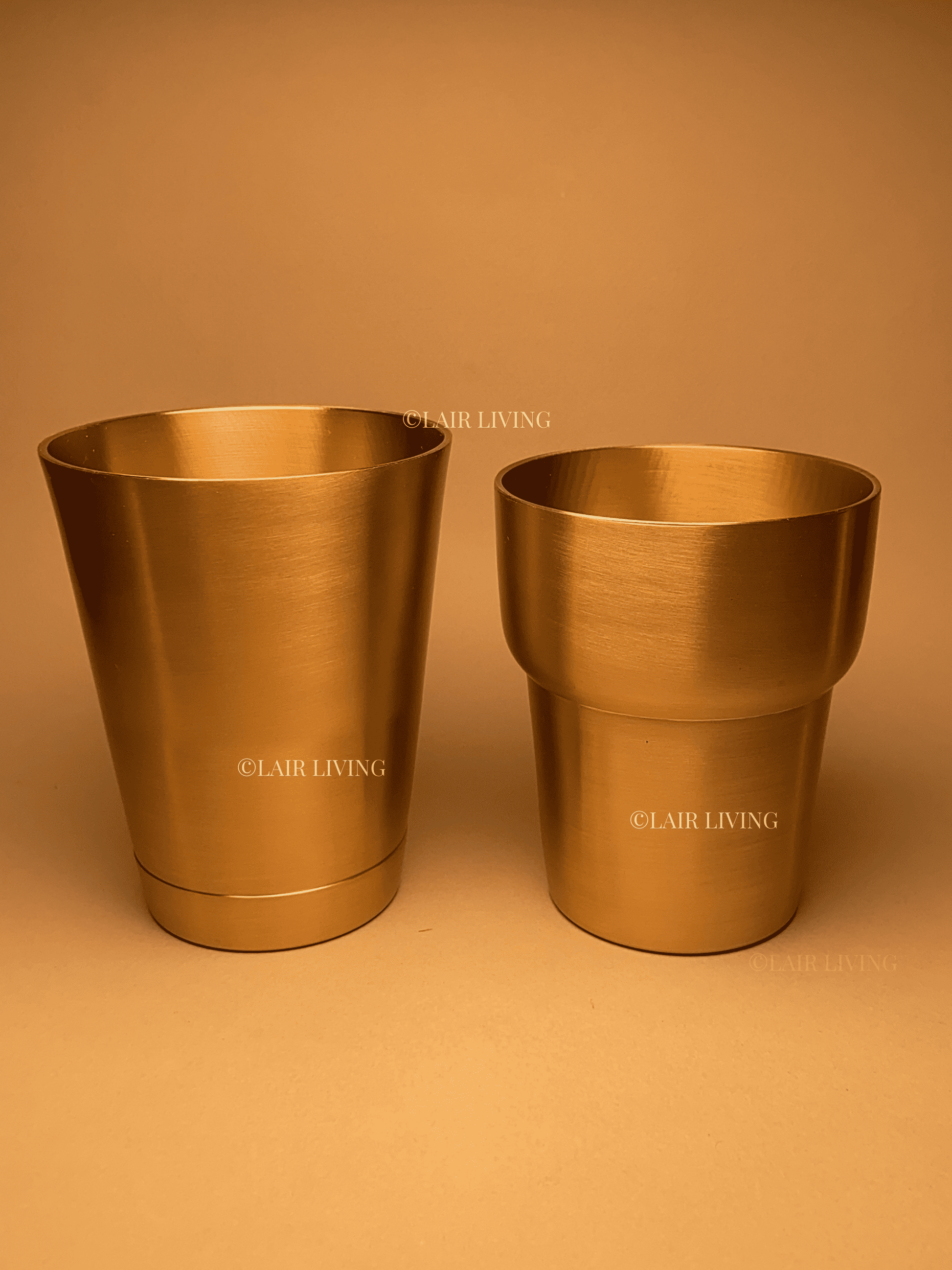 Handcrafted Brass Cocktail Shaker – Matte Barware for Classic & Modern Cocktails - Lair living