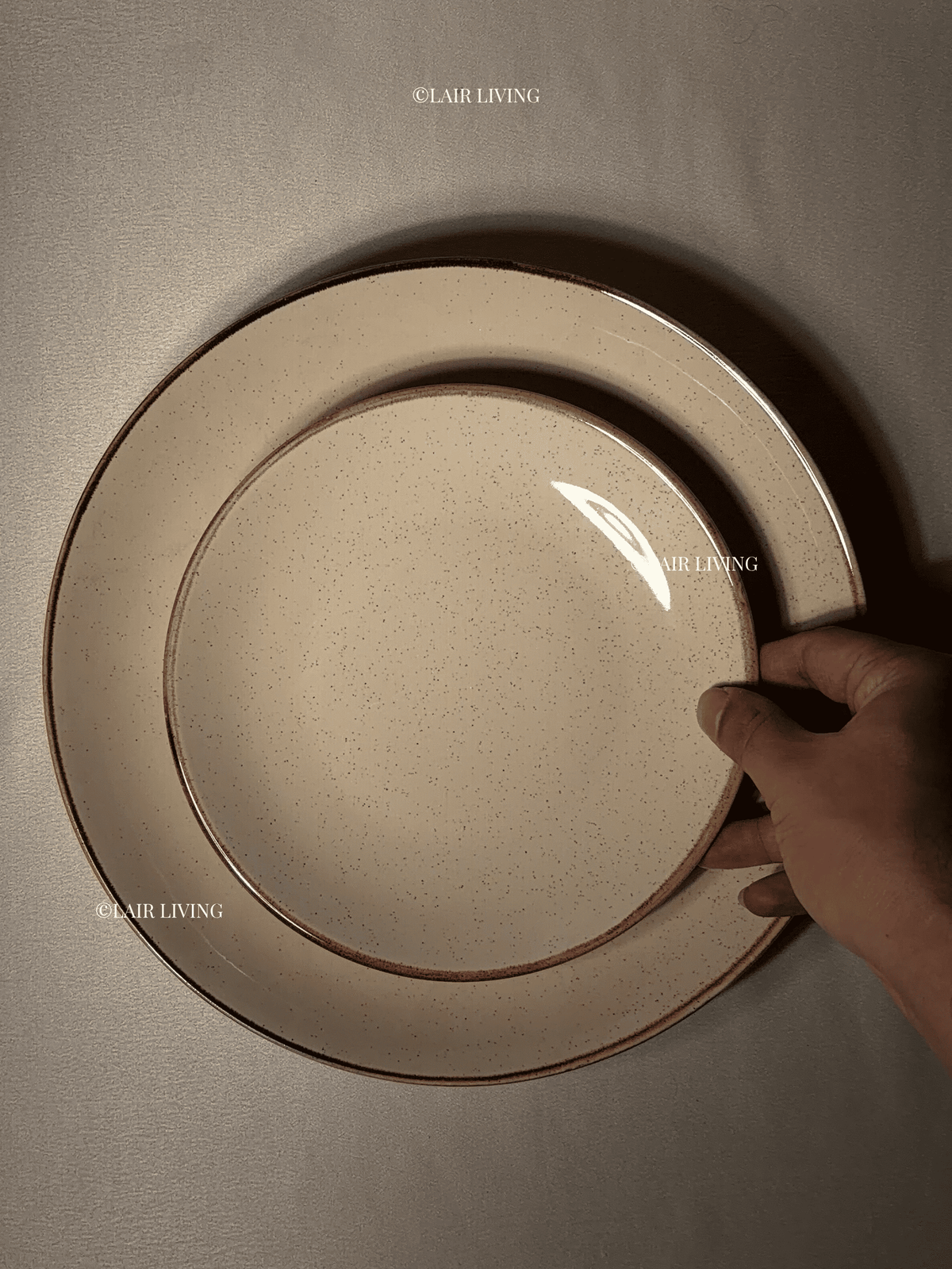 Speckle Full Plate | Handmade Ceramic — Stoneware Ceramic Collection by Lair Living