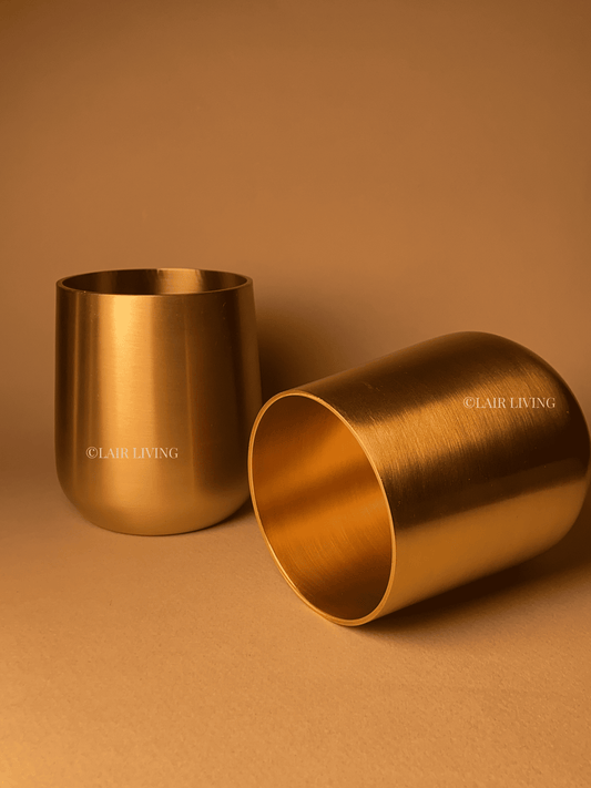 Eternal Brass Tumbler – Pure Brass Luxury Drink ware - Lair living