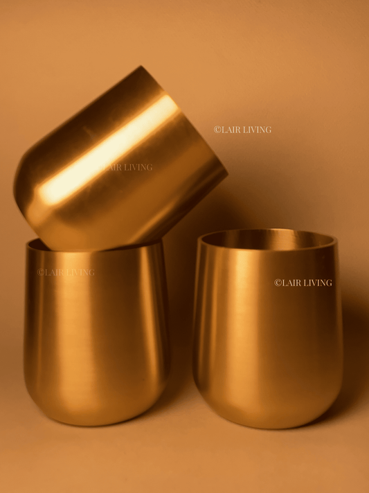 Eternal Brass Tumbler – Pure Brass Luxury Drink ware - Lair living