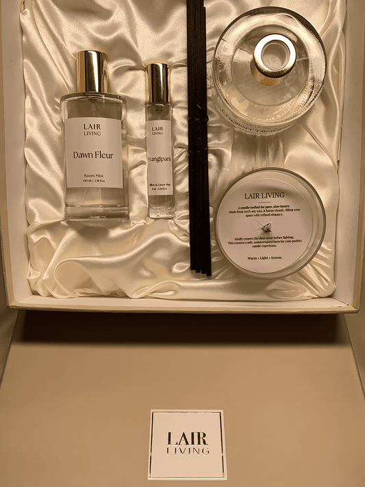 Dawn & Bloom Luxury Gift Box | Room Mist, Reed Diffuser, Candle & Pillow Mist by Lair Living