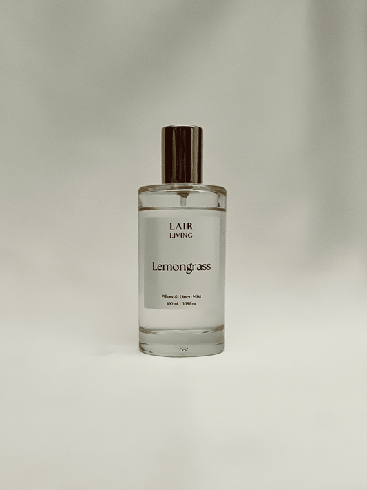 Lemongrass Pillow & Linen Mist Spray | Uplifting Citrus Linen Spray – The Mist Collection by Lair Living - Lair living