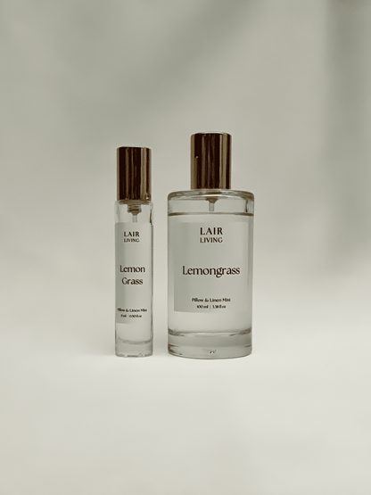 Lemongrass Pillow & Linen Mist Spray | Uplifting Citrus Linen Spray – The Mist Collection by Lair Living - Lair living