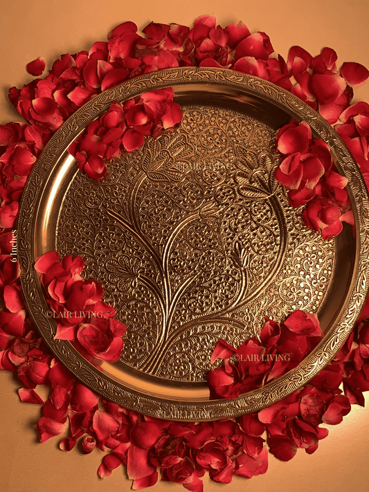 The Sacred Glow Brass Pooja Thali Set | Brass Pooja Thali Set - Lair living