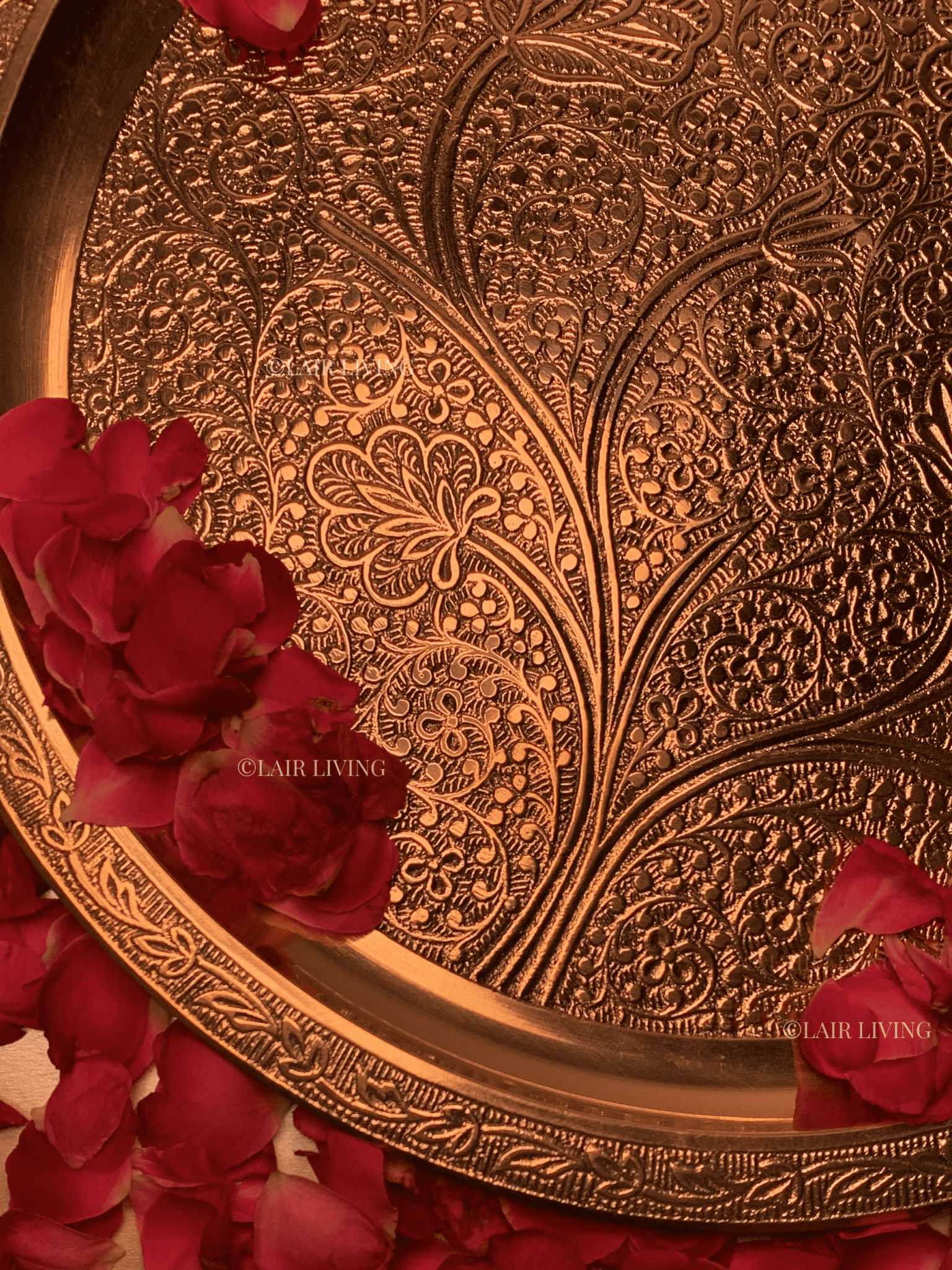 The Sacred Glow Brass Pooja Thali Set | Brass Pooja Thali Set - Lair living