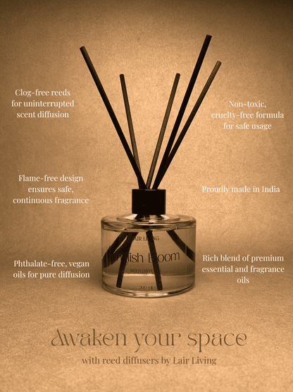 English Bloom Luxury Reed Diffuser – 100 ml & 200 ml | Lair Living - Lair living