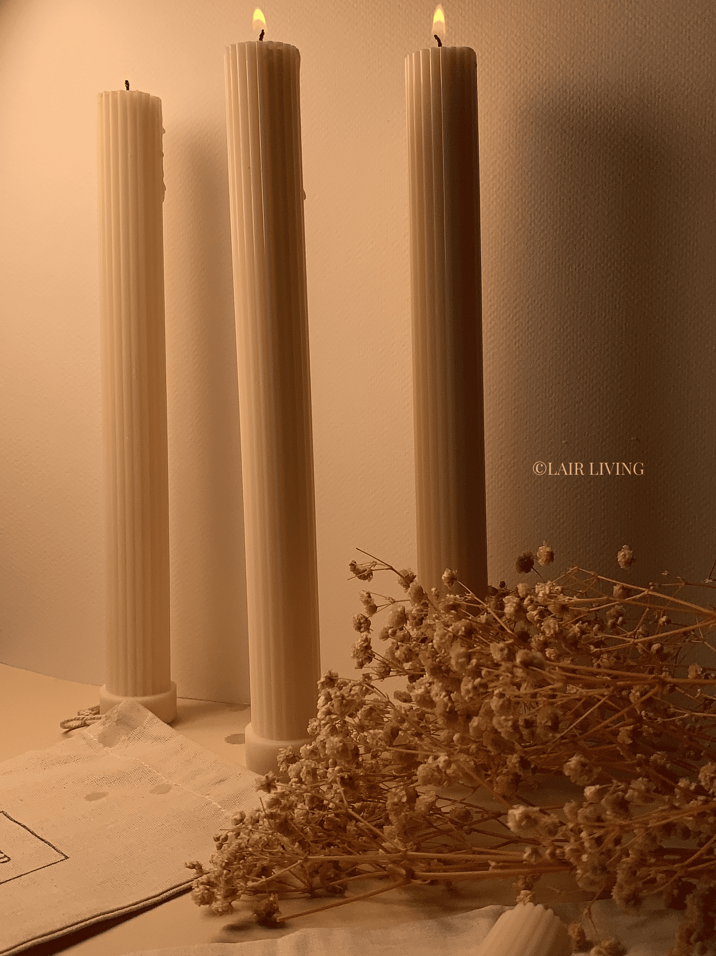 Fluted Pillar Soy Wax Candle