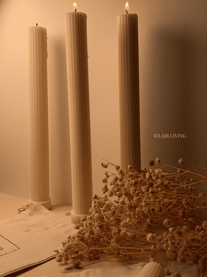 Fluted Pillar Soy Wax Candle