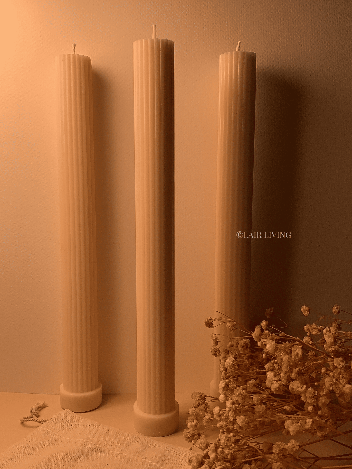 Fluted Pillar Soy Wax Candle