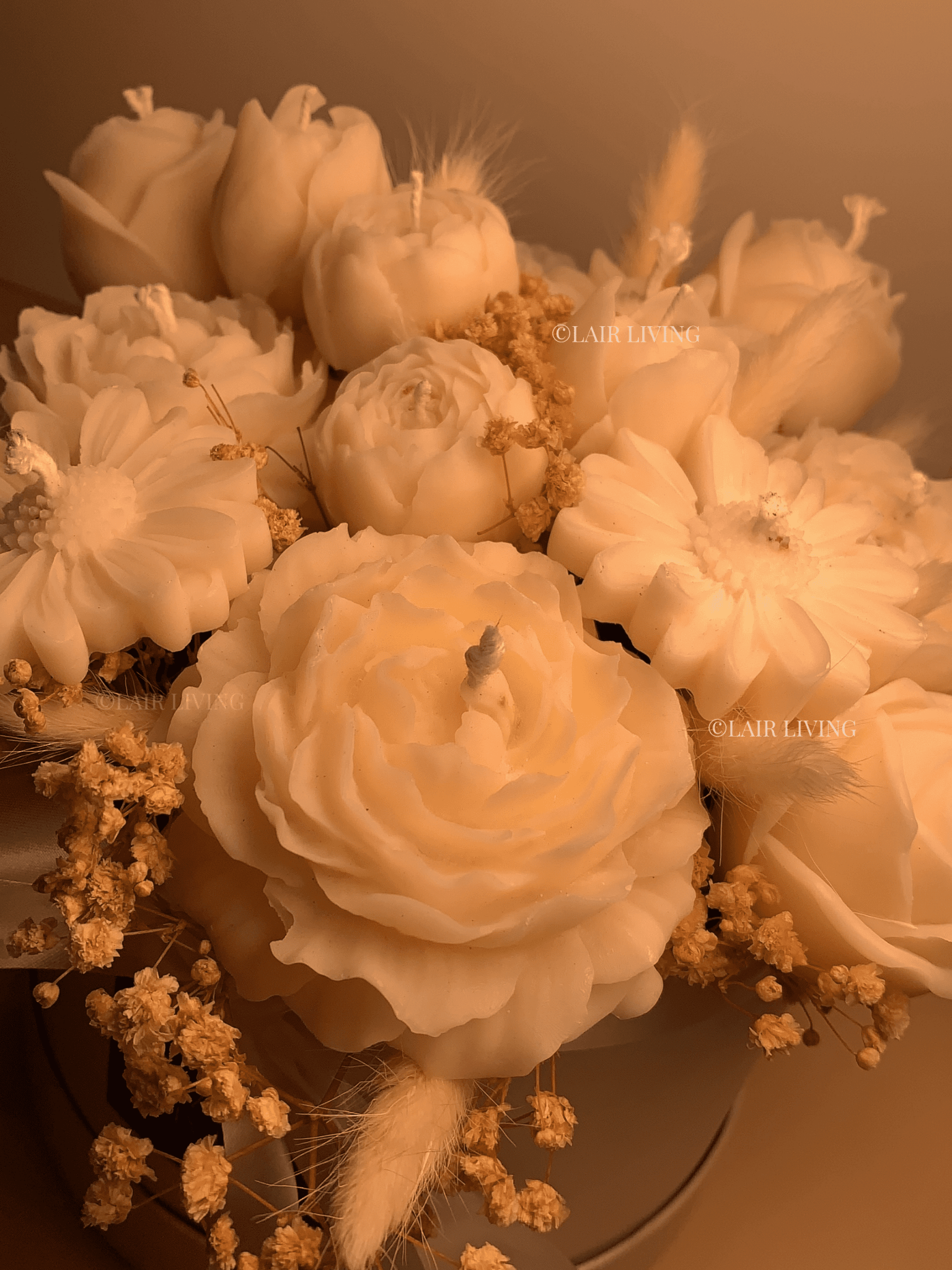 Premium Candle Flower Bouquet (Medium) - Lair living