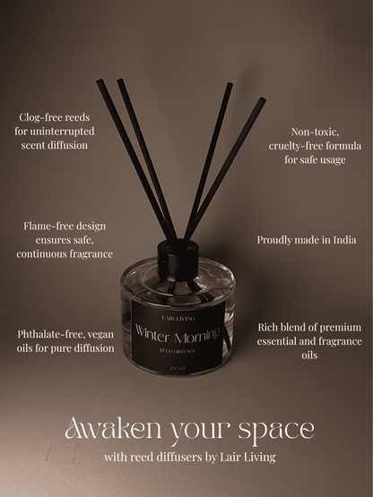 Winter Morning Luxury Reed Diffuser – 100 ml & 200 ml | Lair Living - Lair living
