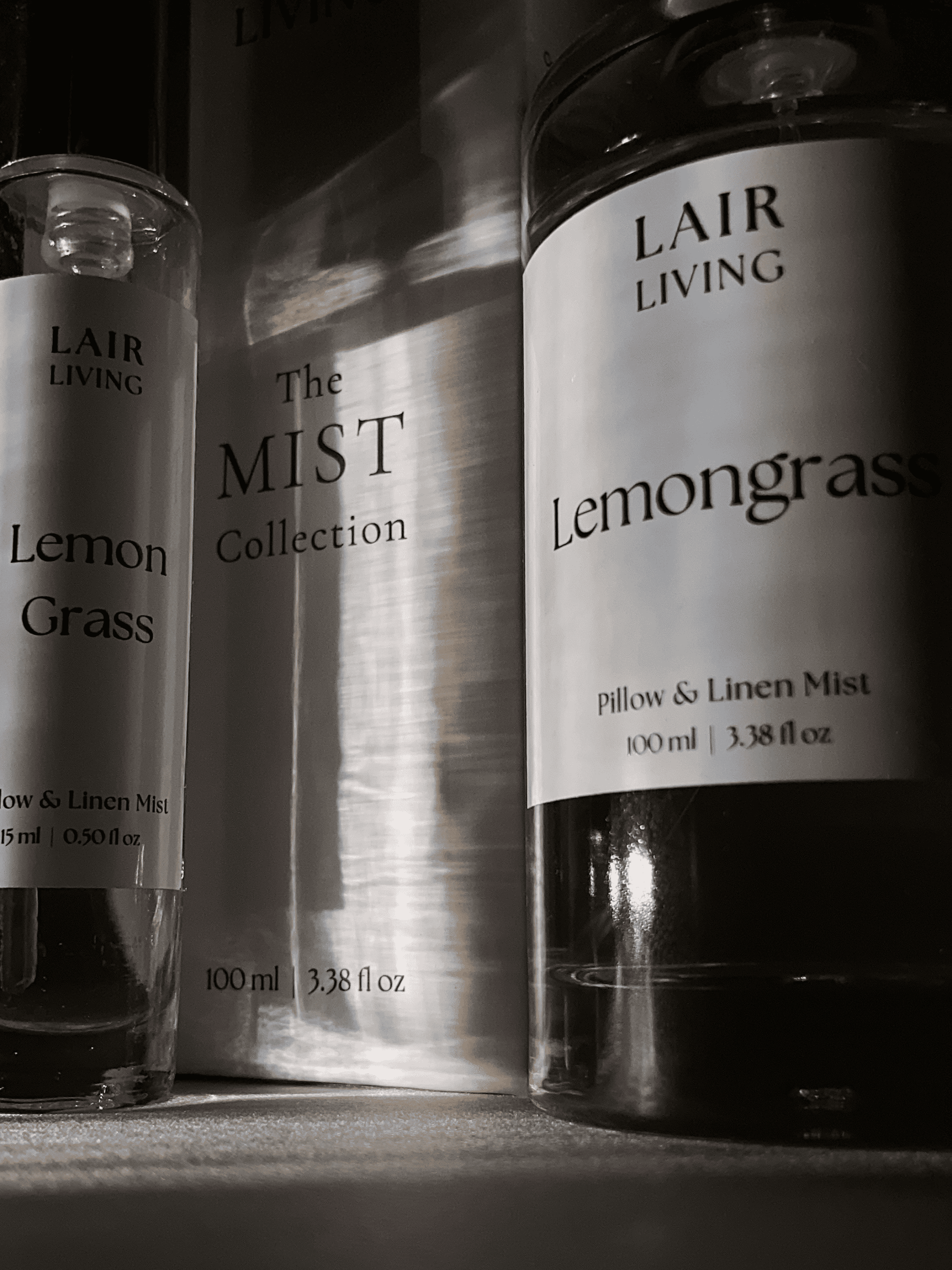 Lemongrass Pillow & Linen Mist Spray | Uplifting Citrus Linen Spray – The Mist Collection by Lair Living - Lair living