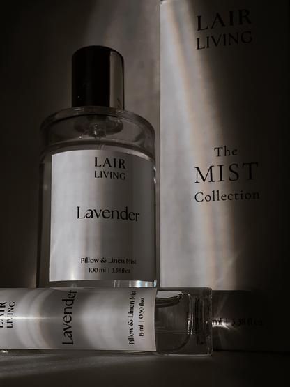 Lavender Pillow & Linen Mist Spray | Relaxing Linen Spray & Bedroom Mist – The Mist Collection by Lair Living - Lair living